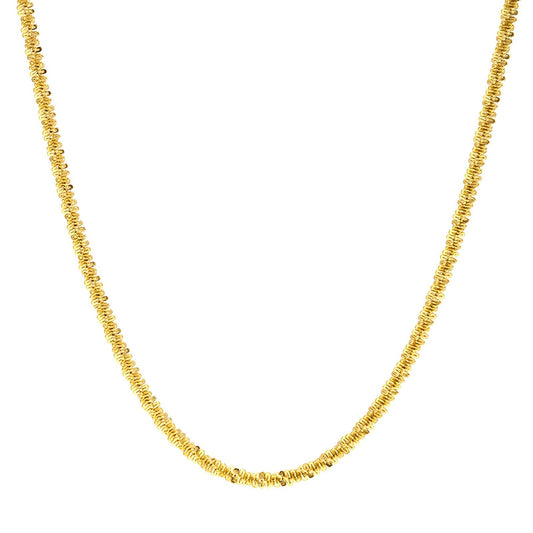 Necklace, 18K Gold Plated Steel