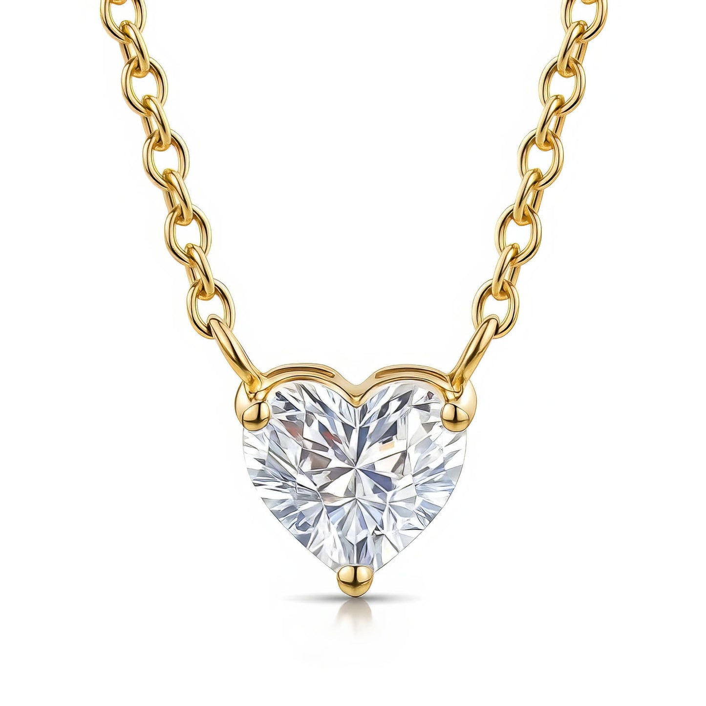 Hearts Necklace, 18K Gold Plated Steel