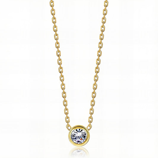 Necklace, 18K Gold Plated Steel