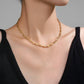 Necklace, 18K Gold Plated Steel