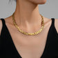 Necklace, 18K Gold Plated Steel