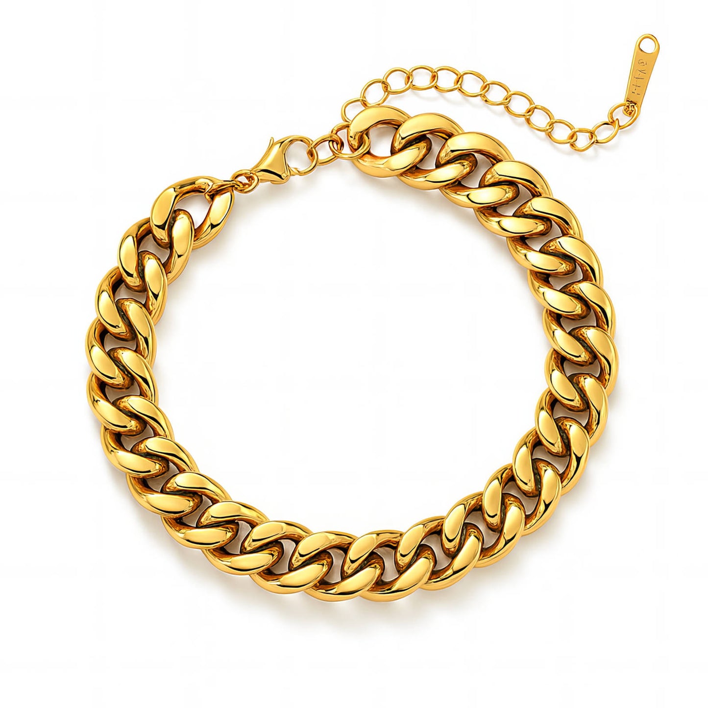 Bracelet, 18K Gold Plated Steel