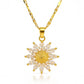 Flower Necklace, 18K Gold Plated Steel