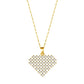 Heart Necklace, 18K Gold Plated Steel