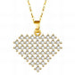 Heart Necklace, 18K Gold Plated Steel