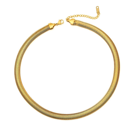 Necklace, 18K Gold Plated Steel