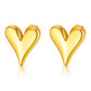 Hearts Earrings, 18K Gold Plated Steel
