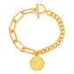 Bracelet, 18K Gold Plated Steel
