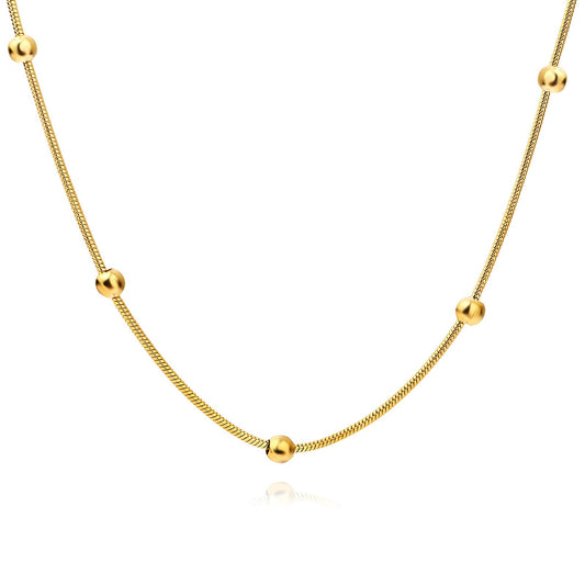 Necklace, 18K Gold Plated Steel