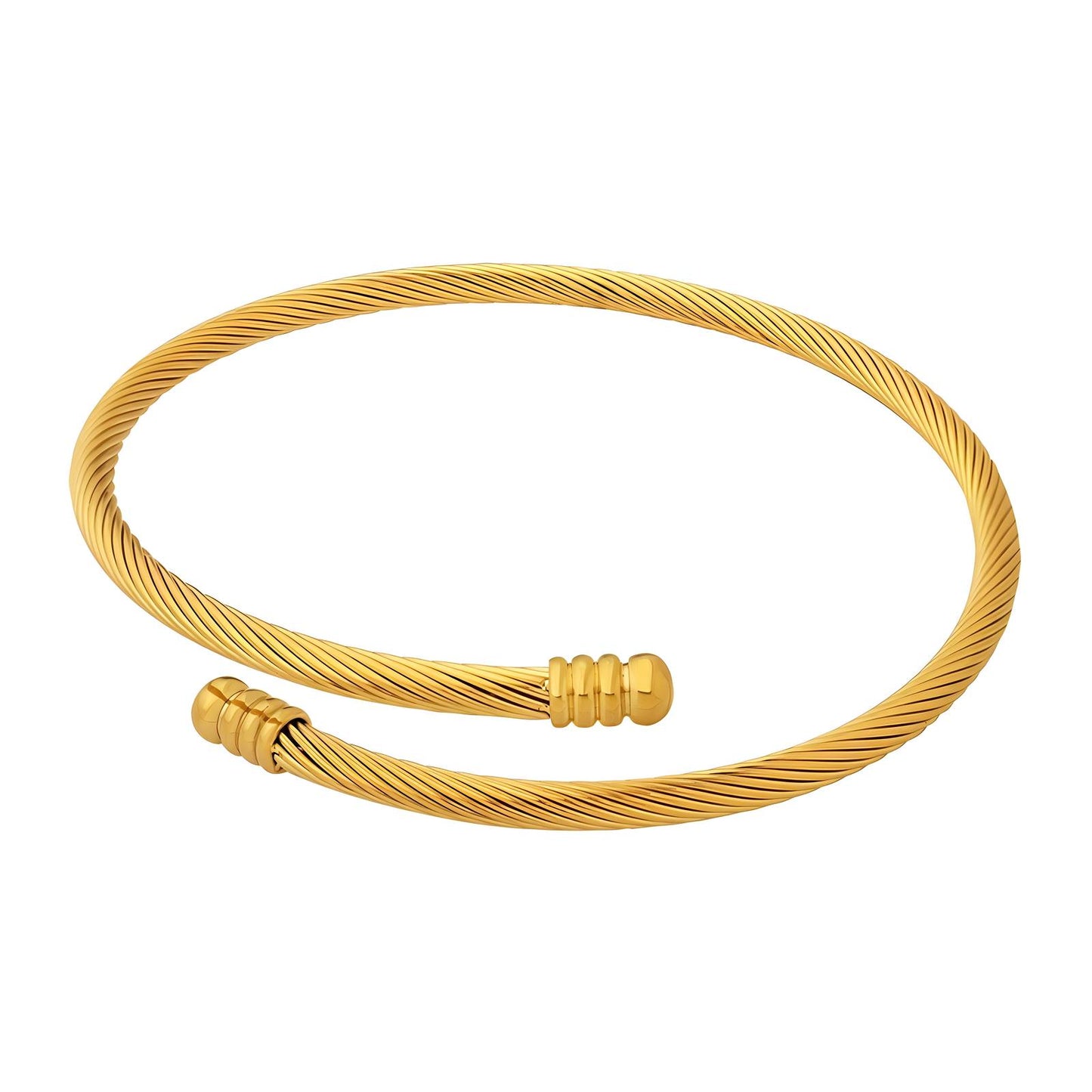 Bracelet, 18K Gold Plated Steel