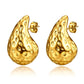 Teardrops Earrings, 18K Gold Plated Steel
