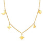 Star Necklace, 18K Gold Plated Steel