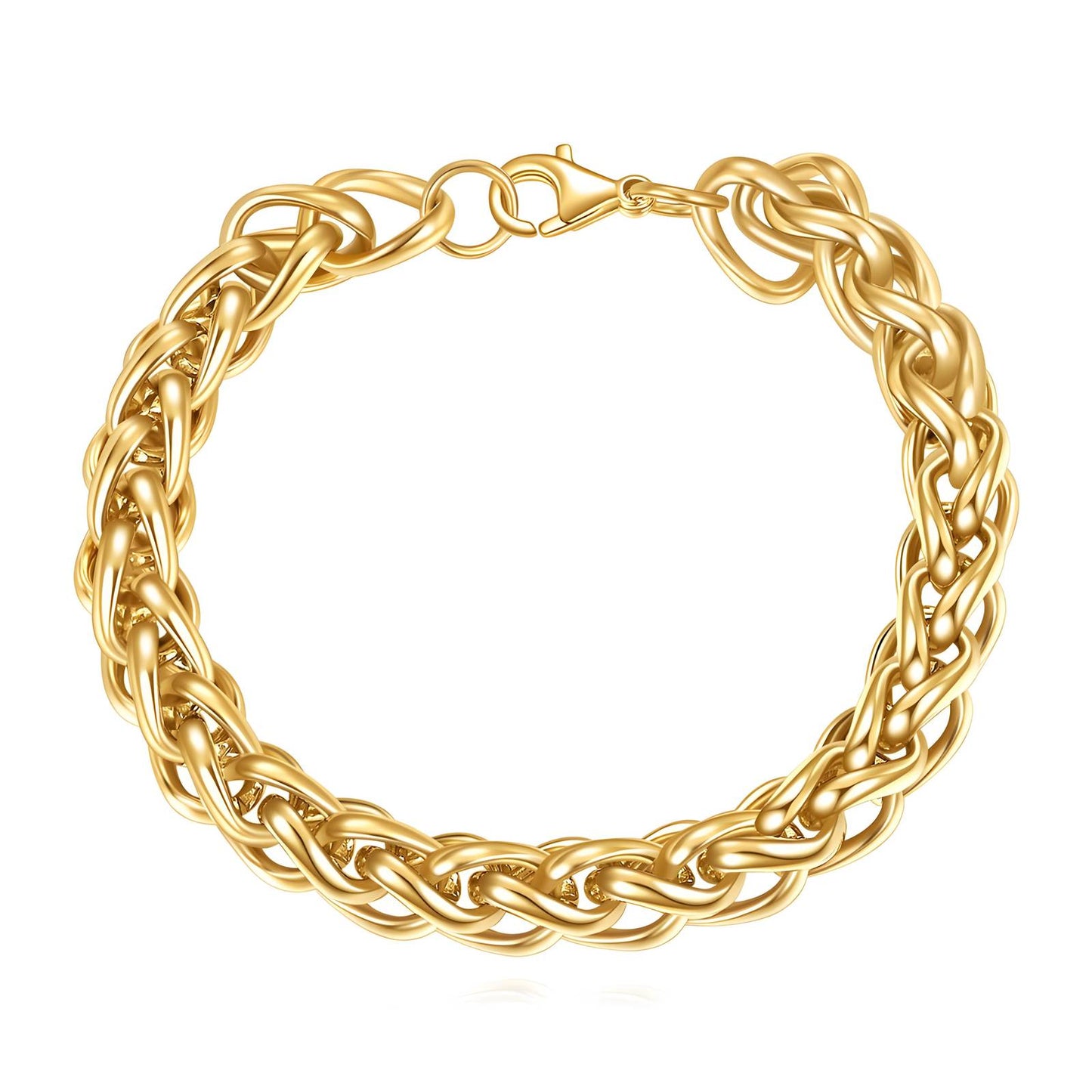 Bracelet, 18K Gold Plated Steel