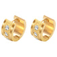 Earrings, 18K Gold Plated Steel