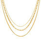 Necklace, 18K Gold Plated Steel