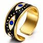 Evil Eye Ring, 18K Gold Plated Steel