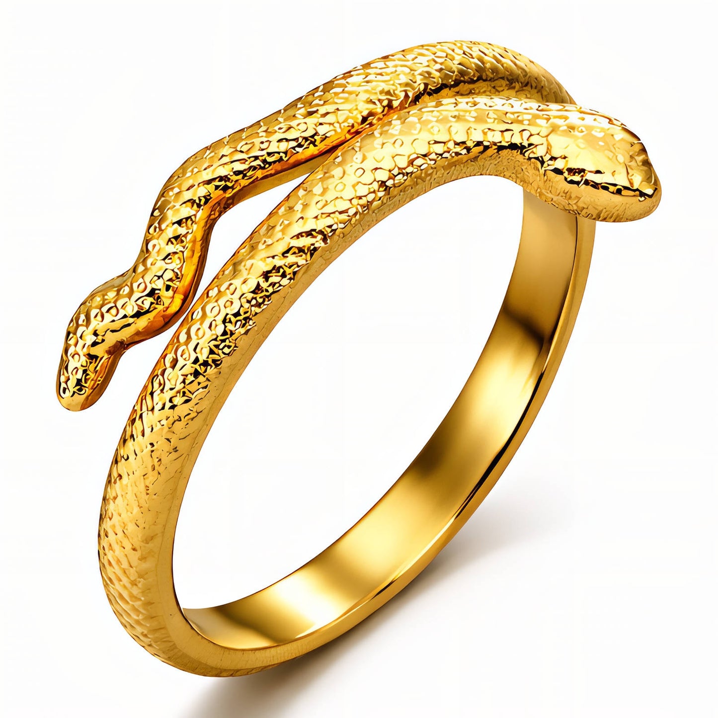 Snakes Ring, 18K Gold Plated Steel