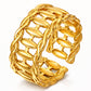 Ring, 18K Gold Plated Steel