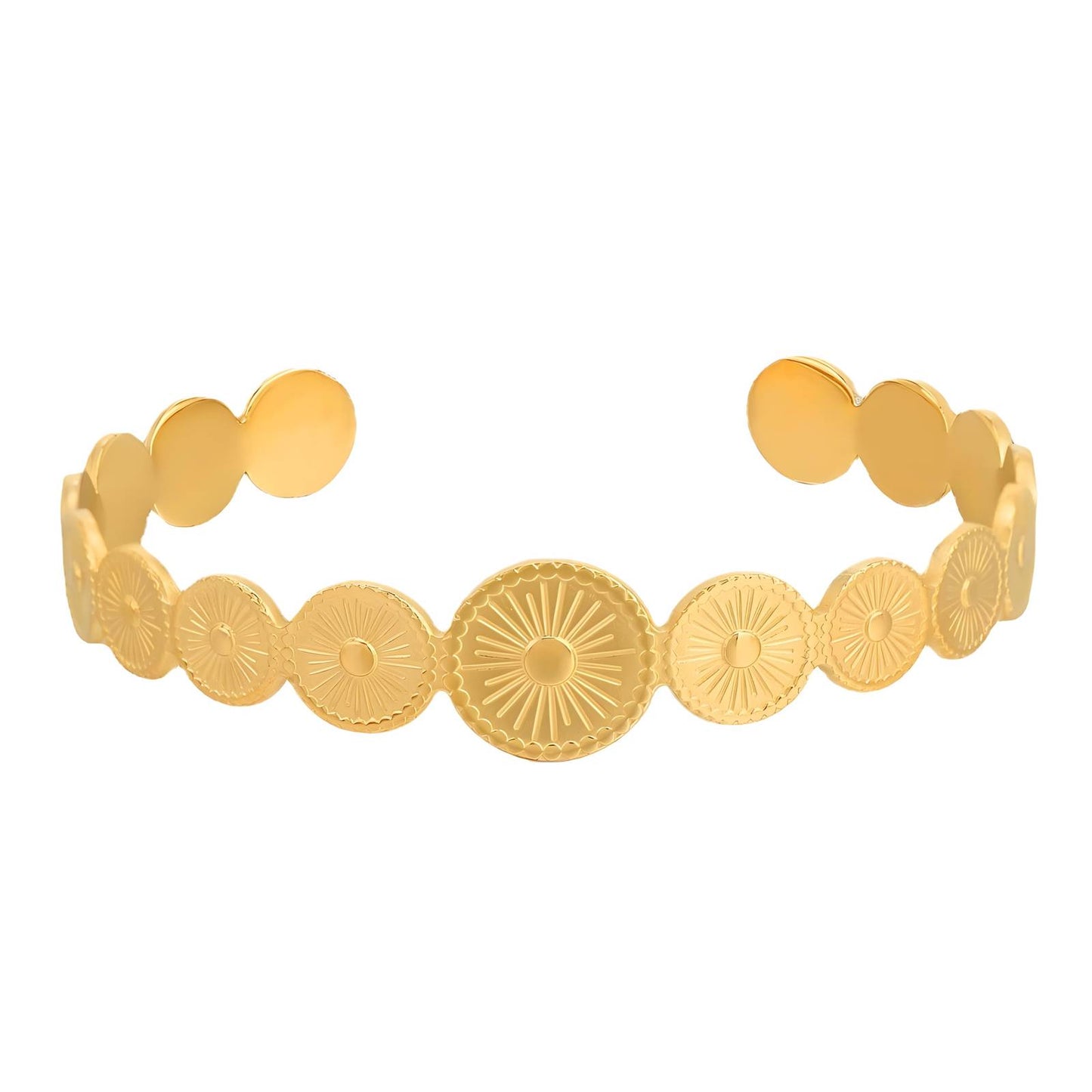 Bracelet, 18K Gold Plated Steel
