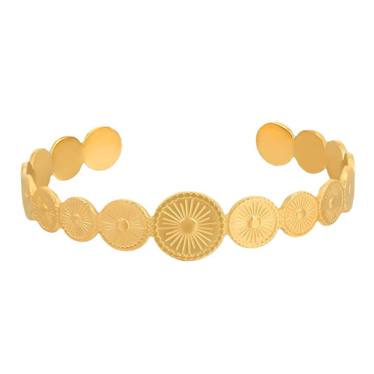 Bracelet, 18K Gold Plated Steel