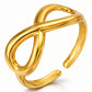 Ring, 18K Gold Plated Steel