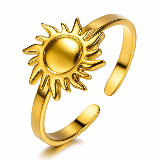 Ring, 18K Gold Plated Steel