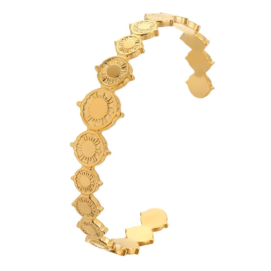 Bracelet, 18K Gold Plated Steel