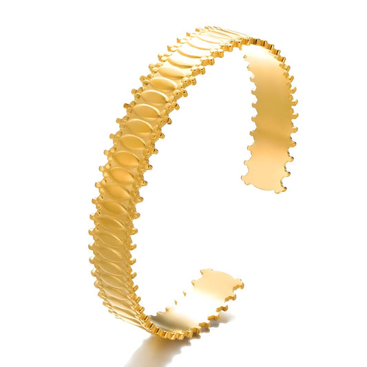 Bracelet, 18K Gold Plated Steel