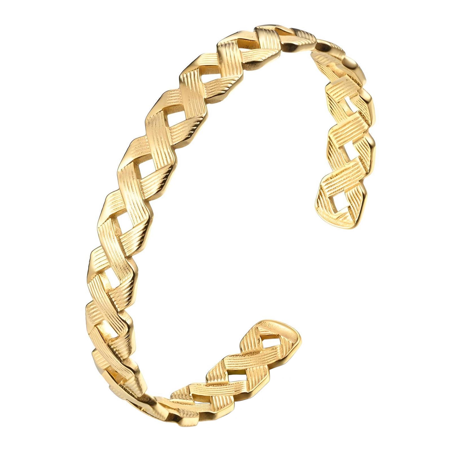 Bracelet, 18K Gold Plated Steel