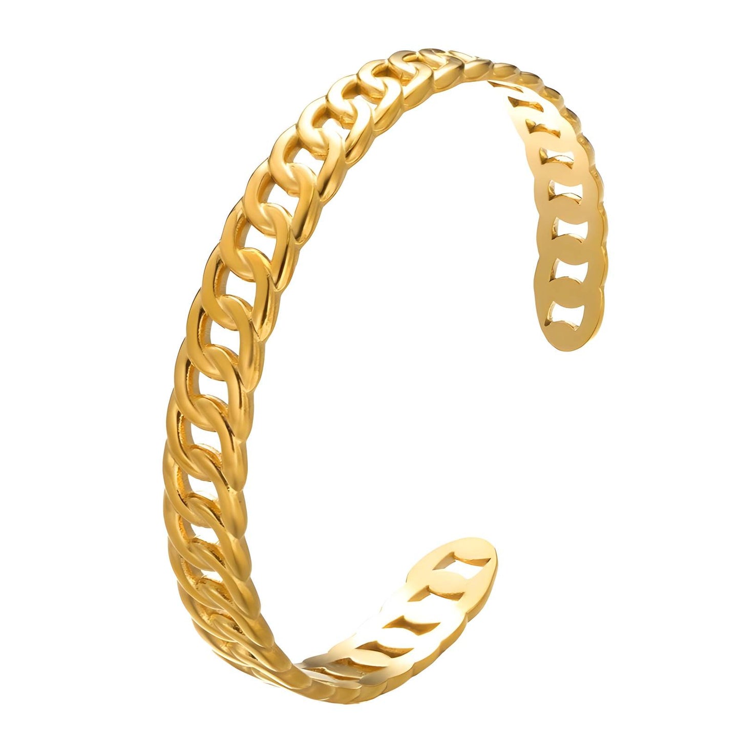 Bracelet, 18K Gold Plated Steel