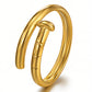 Ring, 18K Gold Plated Steel
