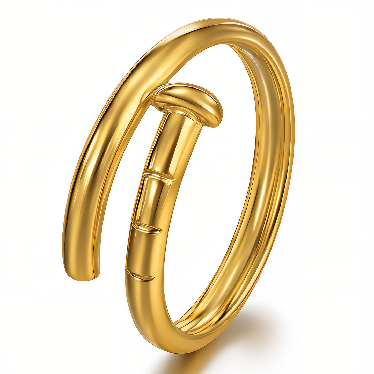 Ring, 18K Gold Plated Steel