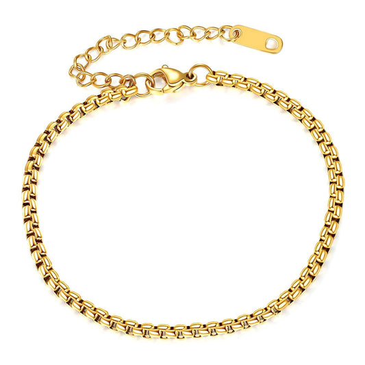 Bracelet, 18K Gold Plated Steel
