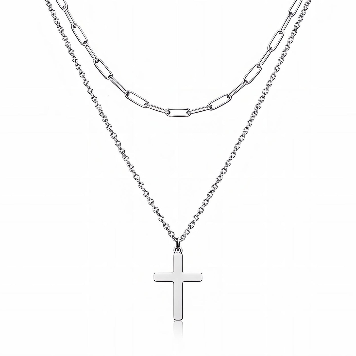 Crosses Necklace, Stainless Steel
