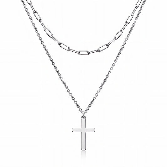 Crosses Necklace, Stainless Steel