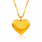 Heart Necklace, 18K Gold Plated Steel