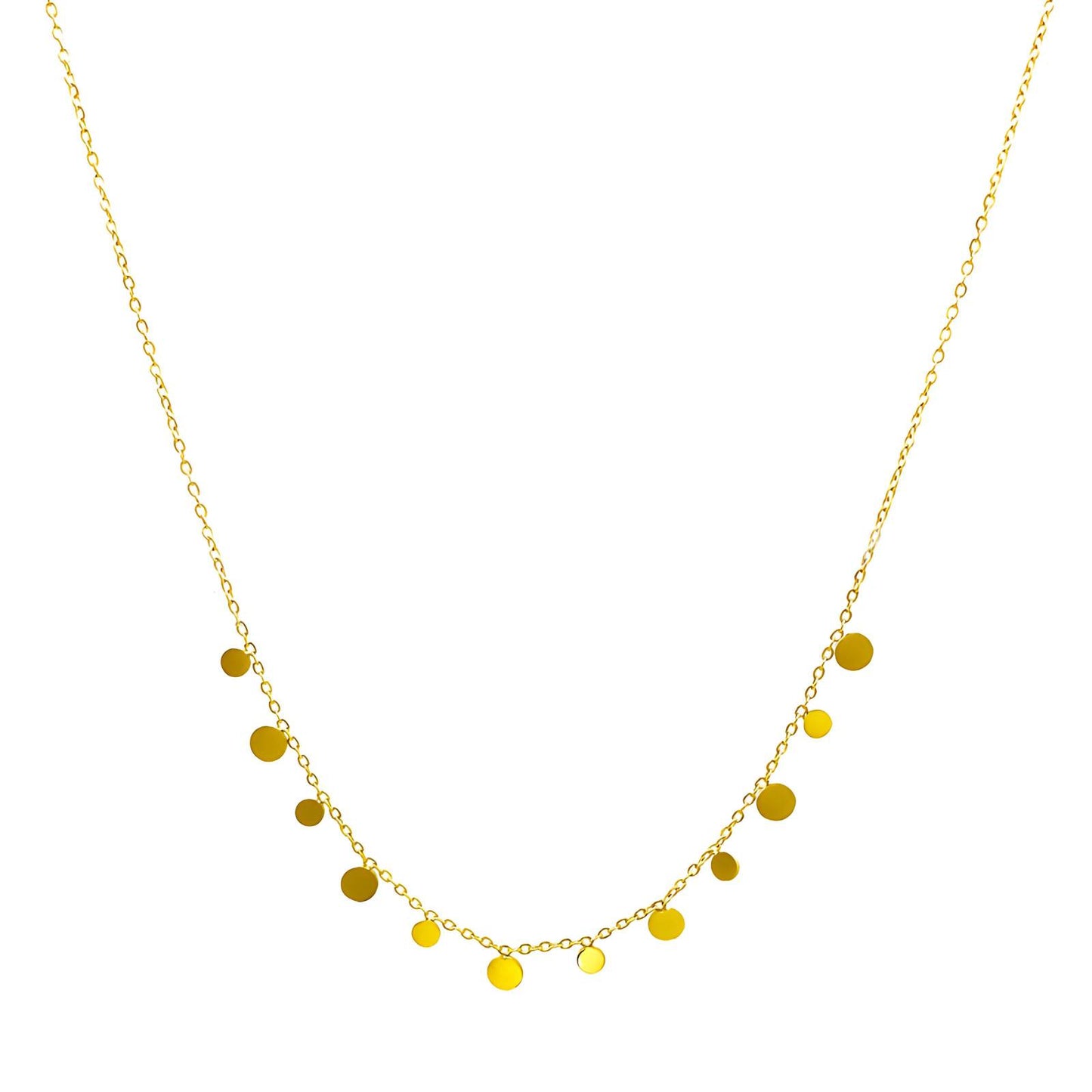 Necklace, 18K Gold Plated Steel