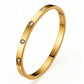 Bracelet, 18K Gold Plated Steel