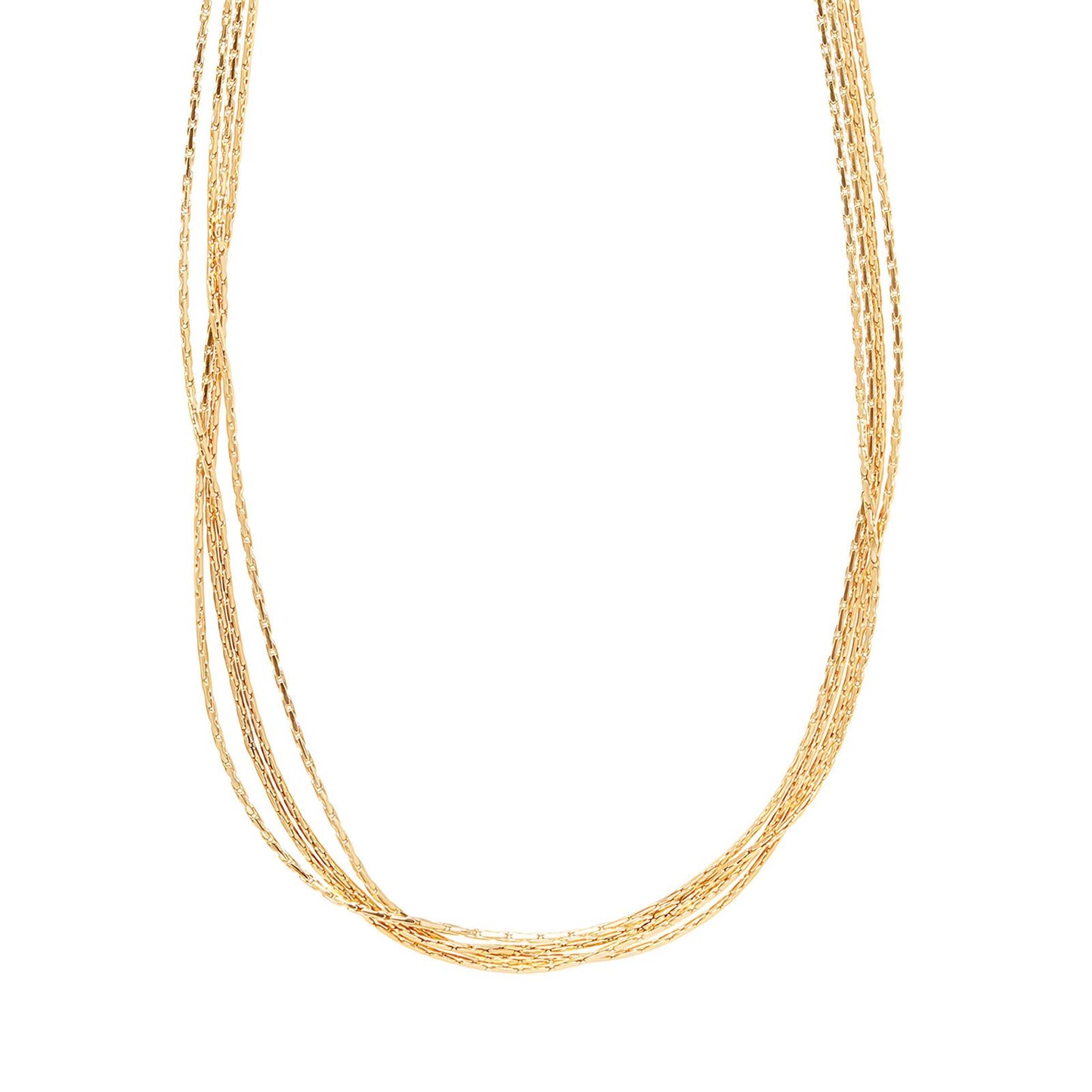 Necklace, 18K Gold Plated Steel