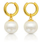 Earrings, 18K Gold Plated Steel