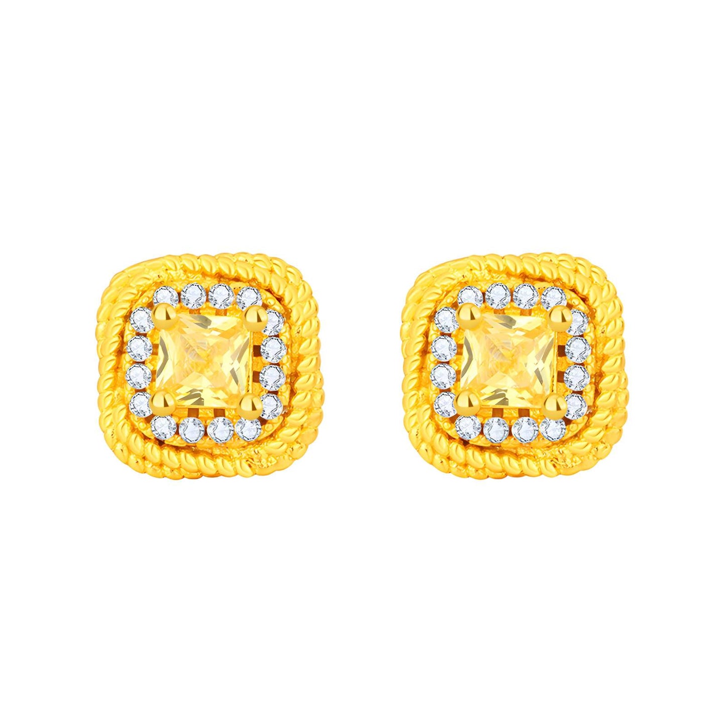 Earrings, 18K Gold Plated Brass