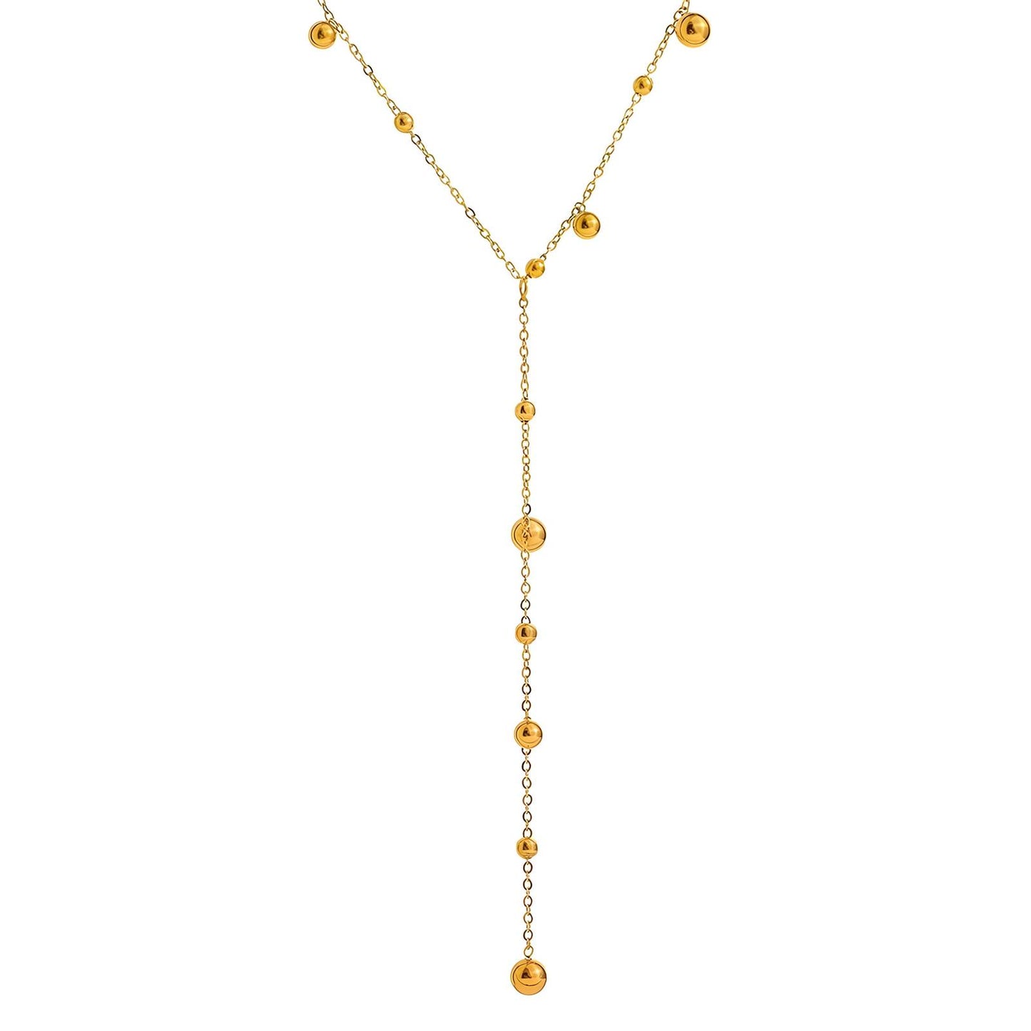Necklace, 18K Gold Plated Steel