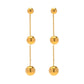 Earrings, 18K Gold Plated Steel