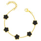 Flower Meadow Bracelet, 18K Gold Plated Steel