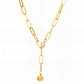 Necklace, 18K Gold Plated Steel