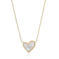 Heart Necklace, 18K Gold Plated Steel