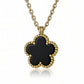 Flower Necklace, 18K Gold Plated Steel