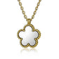 Flower Necklace, 18K Gold Plated Steel