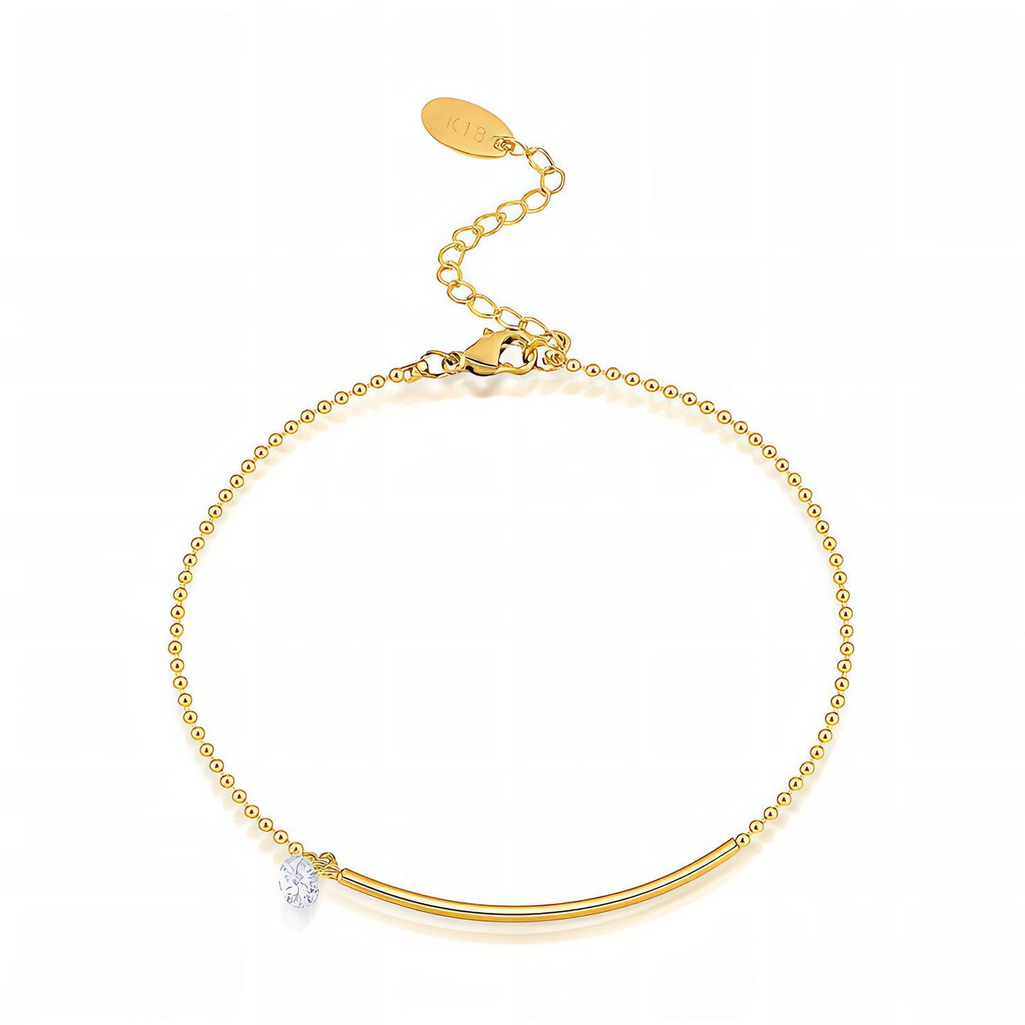 Anklet, 18K Gold Plated Steel