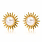 Earrings, 18K Gold Plated Steel
